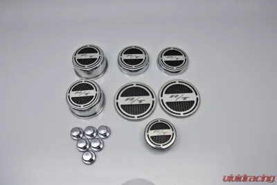 American Car Craft 13Pc Black Solid RT Inlay Deluxe Fluid Shock Tower Cap Covers Dodge Challenger 2008-2023 - ACC-153055-57SBLK