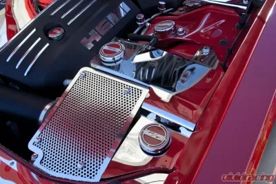 American Car Craft 13Pc Blue Carbon Fiber RT Inlay Deluxe Fluid Shock Tower Cap Covers Dodge Challenger 2008-2023 - ACC-153055-57BLU