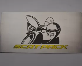 American Car Craft Black Carbon Fiber Super Bee Etched Scat Pack Fuse Box Cover Dodge Challenger 2015-2023