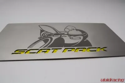 American Car Craft Black Solid Super Bee Etched Scat Pack Fuse Box Cover Dodge Challenger 2015-2023 - ACC-153071-SBLK