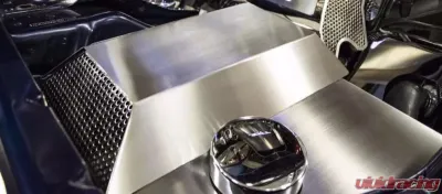 American Car Craft Brushed Fuse Box Cover w/Perforated Sides Dodge Challenger | Charger 2015-2023 - ACC-153074-B