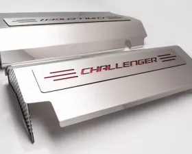 American Car Craft Black Carbon Fiber Fuel Rail Covers w/Aftermarket Air Intake Dodge Challenger SRT8 6.1L 2008-2023