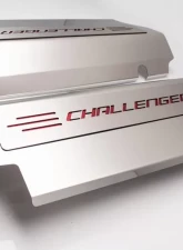 American Car Craft Black Carbon Fiber Fuel Rail Covers w/Challenger Lettering Dodge Challenger SRT8 6.1L 2008-2011                                     - ACC-153080F-BLK - Image 3