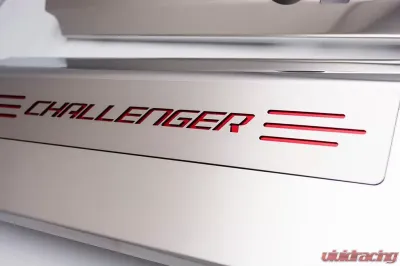 American Car Craft Black Carbon Fiber Fuel Rail Covers w/Challenger Lettering Dodge Challenger SRT8 6.1L 2008-2011 - ACC-153080F-BLK