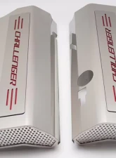 American Car Craft Black Carbon Fiber Fuel Rail Covers w/Challenger Lettering Dodge Challenger SRT8 6.1L 2008-2011                                     - ACC-153080F-BLK - Image 3