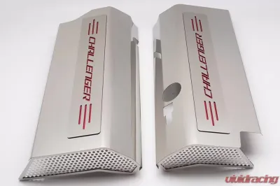 American Car Craft Black Carbon Fiber Fuel Rail Covers w/Challenger Lettering Dodge Challenger SRT8 6.1L 2008-2011 - ACC-153080F-BLK