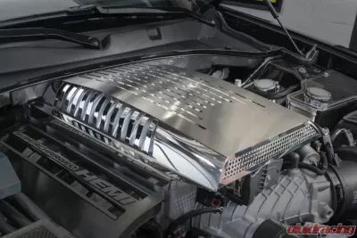 American Car Craft Premium Stainless Steel Plenum Supercharger Cover Dodge Challenger | Charger 2015-2023 - ACC-153105