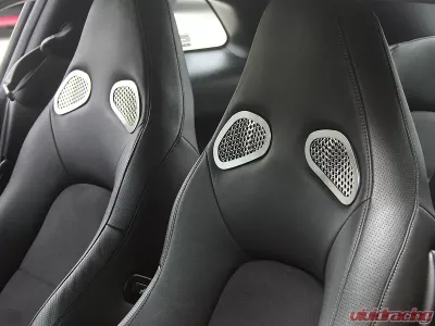 American Car Craft 4Pc Perforated Stainless Steel Front Seat Trim Nissan GT-R 2010-2013 - ACC-161012