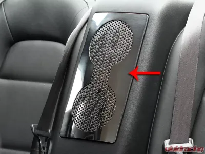 American Car Craft Perforated Stainless Steel Rear Car Speaker Trim Plate Nissan GT-R 2010-2013 - ACC-161014