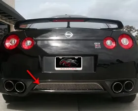 American Car Craft Rear Polished Stainless Steel Grille Laser Mesh Nissan GT-R 2010-2013