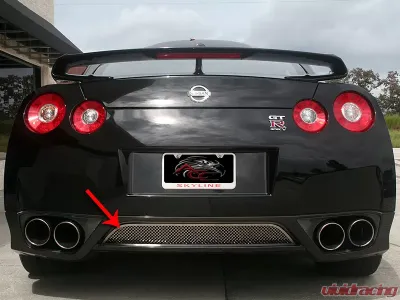 American Car Craft Rear Polished Stainless Steel Grille Laser Mesh Nissan GT-R 2010-2013 - ACC-162005