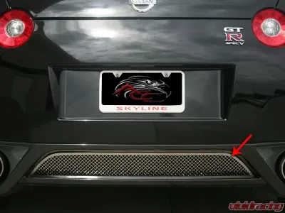 American Car Craft Rear Polished Stainless Steel Grille Laser Mesh Nissan GT-R 2010-2013 - ACC-162005