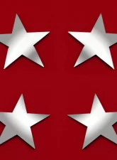 American Car Craft 4Pc Brushed Stainless Steel Small Star Emblems                                     - ACC-172024 - Image 2