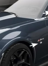 American Car Craft 4Pc Brushed Stainless Steel Small Star Emblems                                     - ACC-172024 - Image 2
