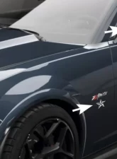American Car Craft 4Pc Brushed Stainless Steel Nautical Star Emblems                                     - ACC-172026 - Image 2