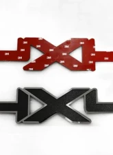 American Car Craft 2Pc Brushed 4x4 Black ABS Emblem w/Stainless Steel Trim                                     - ACC-172031 - Image 4