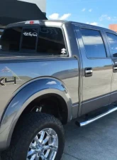 American Car Craft 2Pc Brushed 4x4 Black ABS Emblem w/Stainless Steel Trim                                     - ACC-172031 - Image 3