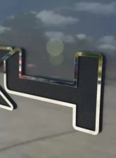 American Car Craft 2Pc Brushed 4x4 Black ABS Emblem w/Stainless Steel Trim                                     - ACC-172031 - Image 4