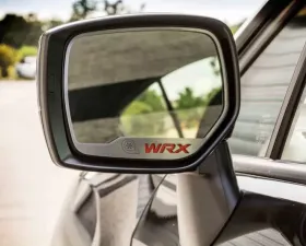 American Car Craft 2Pc Black Carbon Fiber WRX Inlay Brushed Stainless Side View Mirror Trim Subaru WRX 2015-2021