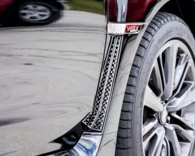 American Car Craft 2Pc Polished Stainless Steel Laser Mesh Front Wheel Vent Grille Overlays Subaru WRX 2015-2021