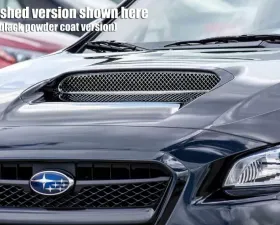 American Car Craft Black Powder Coat Laser Mesh Hood Scoop Grille Subaru WRX 2015-2021