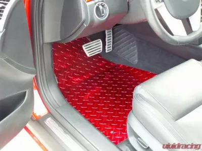 American Car Craft 2Pc Blue Powder Coat Aluminum Diamond Plate Floor Mats Pontiac G8 | GT 2008-2009 - ACC-221002-BLU