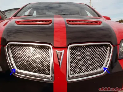 American Car Craft Upper Grille Polished Stainless Steel Laser Mesh Pontiac GT | G8 2008-2009 - ACC-222002