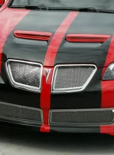 American Car Craft 2Pc Upper Grille Polished Stainless Steel Laser Mesh Pontiac GT | G8 2008-2009                                     - ACC-222003 - Image 3