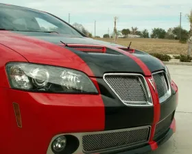 American Car Craft 2Pc Polished Stainless Grille Laser Mesh Hood Insert Pontiac G8 2008-2009