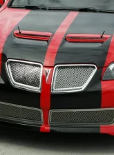 American Car Craft 2Pc Polished Stainless Grille Laser Mesh Hood Insert Pontiac G8 2008-2009                                     - ACC-222004 - Image 2