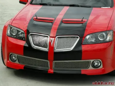 American Car Craft 2Pc Polished Stainless Grille Laser Mesh Hood Insert Pontiac G8 2008-2009 - ACC-222004