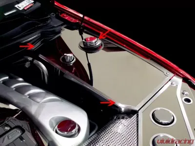 American Car Craft 3Pc Polished Stainless Inner Fender Covers w/Cold Air Intake Set Up Pontiac G8 | GT 2008-2009 - ACC-223010