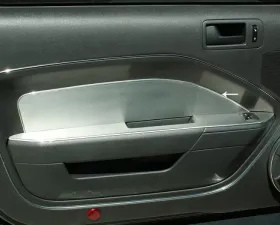 American Car Craft 2Pc Brushed Stainless Door Panel Inserts UnPadded Doors Ford Mustang V6 | GT 2005-2009