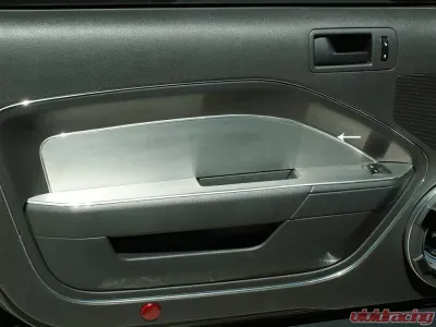 American Car Craft 2Pc Brushed Stainless Door Panel Inserts UnPadded Doors Ford Mustang V6 | GT 2005-2009 - ACC-271003