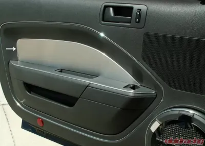 American Car Craft 2Pc Brushed Stainless Door Panel Inserts UnPadded Doors Ford Mustang V6 | GT 2005-2009 - ACC-271003