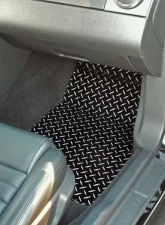 American Car Craft 2Pc Blue Powder Coat Aluminum Diamond Plate Floor Mats Ford Mustang V6 | GT 2005-2009                                     - ACC-271009-BLU - Image 2