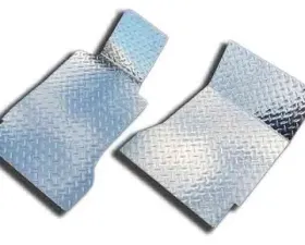 American Car Craft 2Pc Polished Aluminum Floor Mats Diamond Plate Ford Mustang V6 | GT 2005-2009