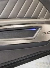 American Car Craft 2Pc 5.0 Lettering Door Guards Brushed w/Polished Trim Ford Mustang V6 | GT 2010-2014                                     - ACC-271036 - Image 3