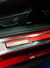 American Car Craft 2Pc Stainless Steel Green LED Illuminated Door Sills w/Pony Emblem Ford Mustang 2015-2020                                     - ACC-271037-GRNL - Image 3