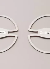 American Car Craft 2Pc Brushed Stainless Steel 5.0 Lower Door Speaker Trim Ford Mustang GT 2015-2020                                     - ACC-271038 - Image 3