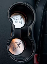 American Car Craft 2Pc Brushed Stainless Steel Coyote Cup Holder Inserts Ford Mustang GT 2015-2020                                     - ACC-271041 - Image 2