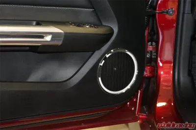 American Car Craft 2Pc Brushed Stainless Steel Door Speaker Trim Ford Mustang 2015-2020 - ACC-271043