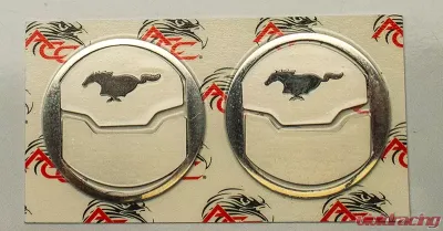 American Car Craft 2Pc Brushed Stainless Steel A/C Vent Etched Pony Style Trim Kit Ford Mustang 2015-2020 - ACC-271053