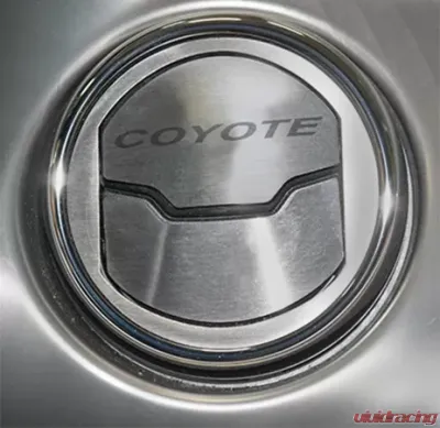American Car Craft 2Pc Brushed Stainless Steel A/C Vent Trim Kit w/Etched Coyote Ford Mustang 2015-2017 - ACC-271060