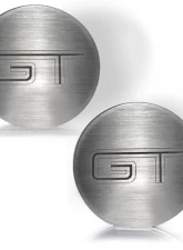 American Car Craft 2Pc Brushed Stainless Steel GT Cup Holder Accent Plates Ford Mustang GT 2015-2020                                     - ACC-271069 - Image 3