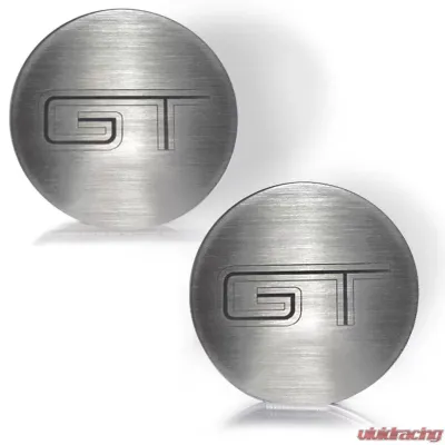 American Car Craft 2Pc Brushed Stainless Steel GT Cup Holder Accent Plates Ford Mustang GT 2015-2020 - ACC-271069