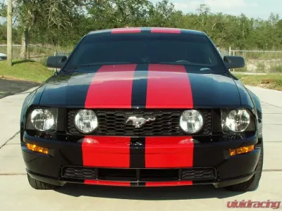 American Car Craft Black Solid Premium Vinyl Custom Racing Stripes Ford Mustang 2005-2009 - ACC-272004
