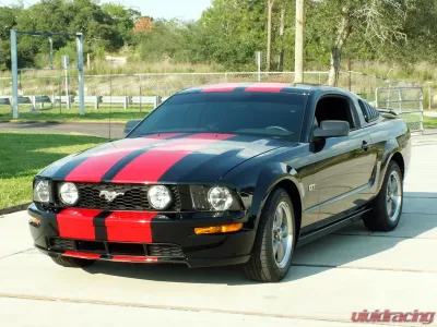 American Car Craft Bright Red Solid Premium Vinyl Custom Racing Stripes Ford Mustang 2005-2009 - ACC-272007