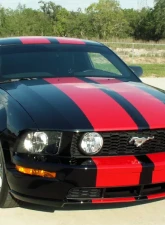 American Car Craft Bright Red Solid Premium Vinyl Custom Racing Stripes Ford Mustang 2005-2009                                     - ACC-272007 - Image 3
