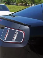 American Car Craft 2Pc Premium Vinyl Taillight Blackout w/Polished Trim Rings Ford Mustang V8 | GT 5L 2010-2012                                     - ACC-272013 - Image 2